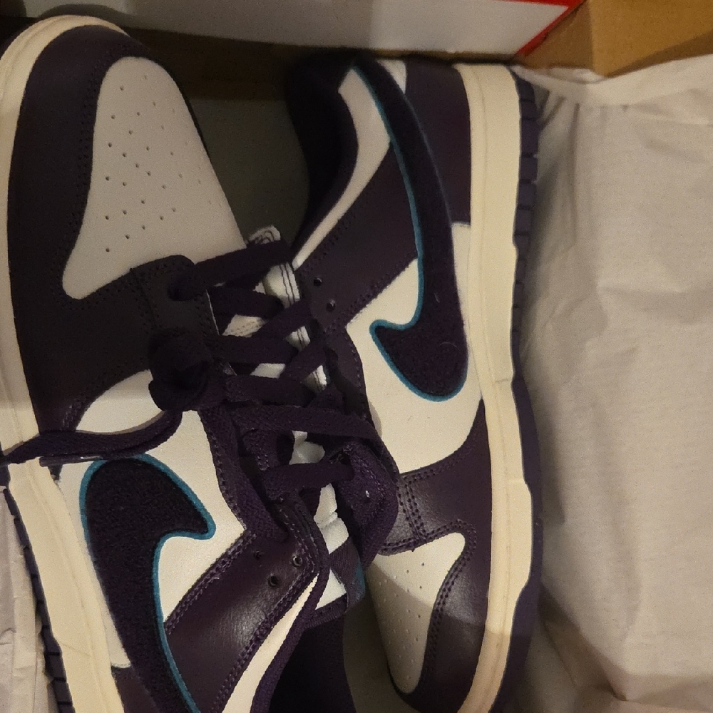 Nike Dunk Low Retro in Vivid Purple and White